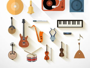 多款卡通樂器矢量圖與手繪邊框素材集錦
